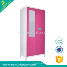 Factory cheap bedroom used metal almirah steel cupboard with lock